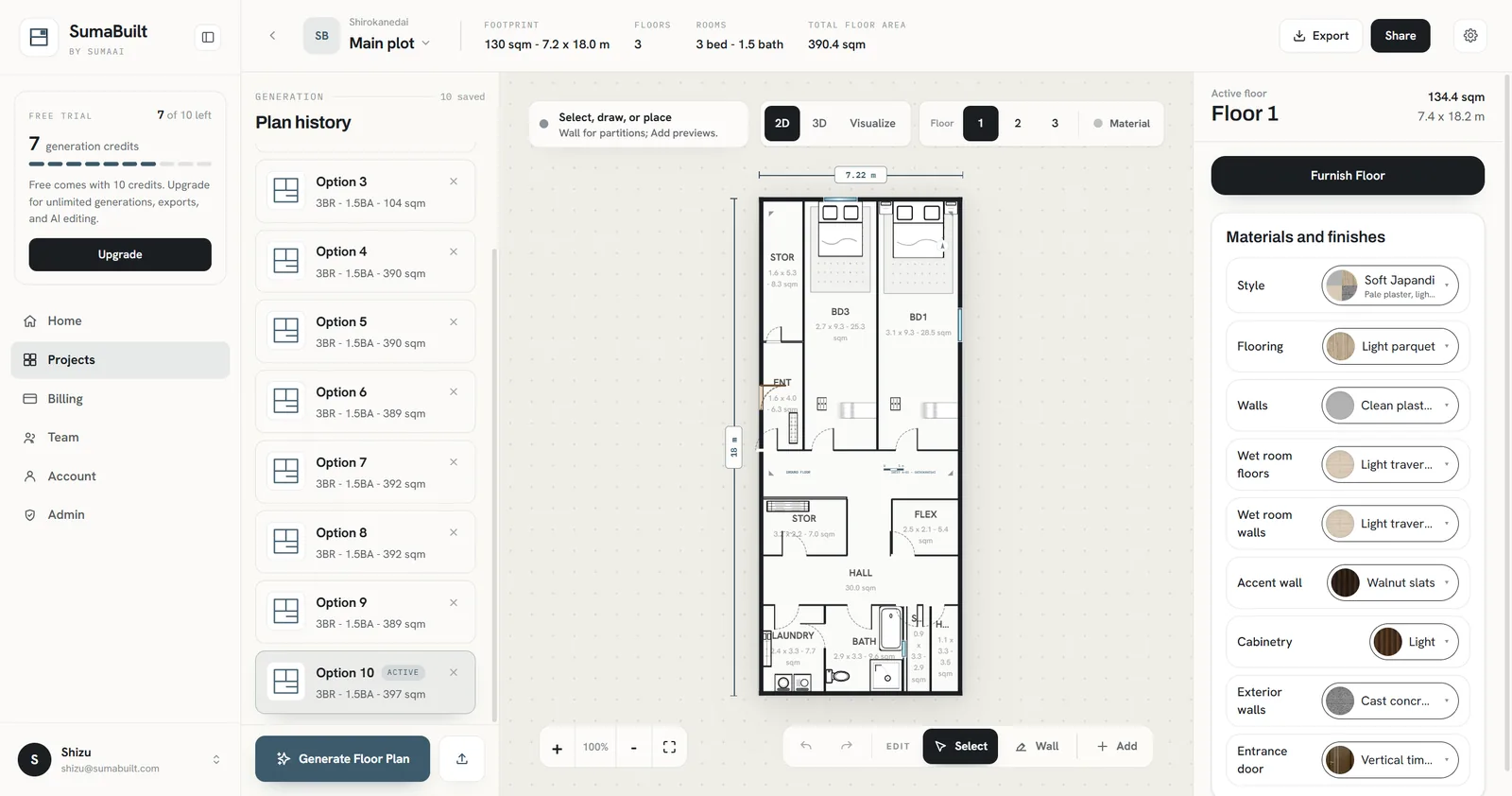 SumaBuilt plan editor